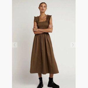 Dissh Lily Chocolate Poplin Dress - Size 6